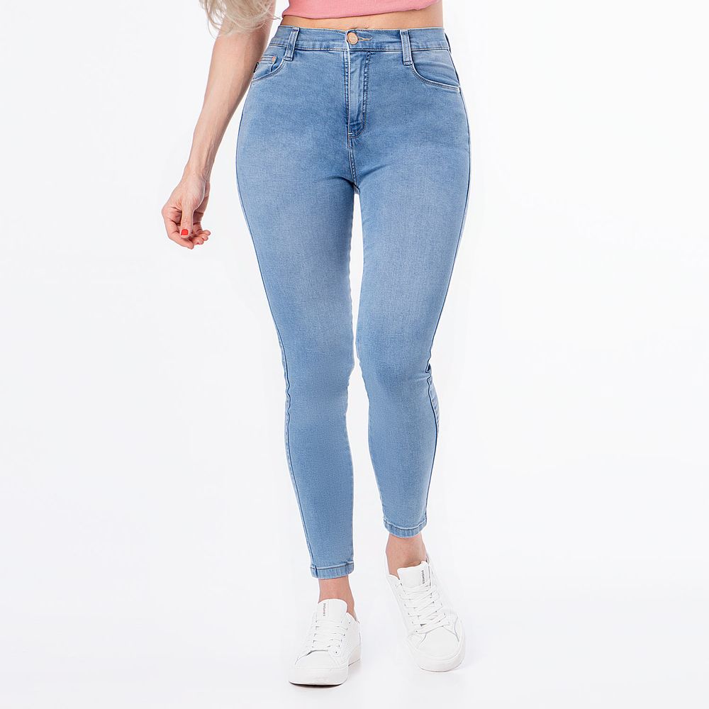 Pantalon Clasico Denim Stretch Mujer Denise Negro 26 I Oechsle