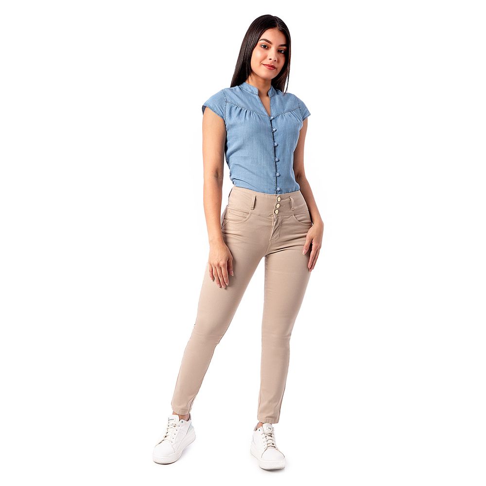 Pantalon Cargo Drill Stretch Mujer Gabih Camell 26 I Oechsle - Oechsle