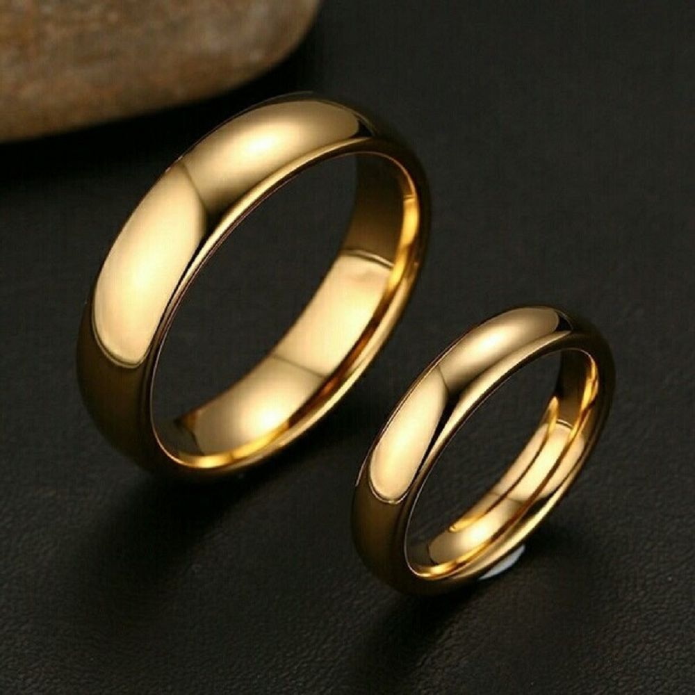 Anillo de Matrimonio Alianzas Hombre Bañado Oro 18K Aro Genieka Classic Talla 8