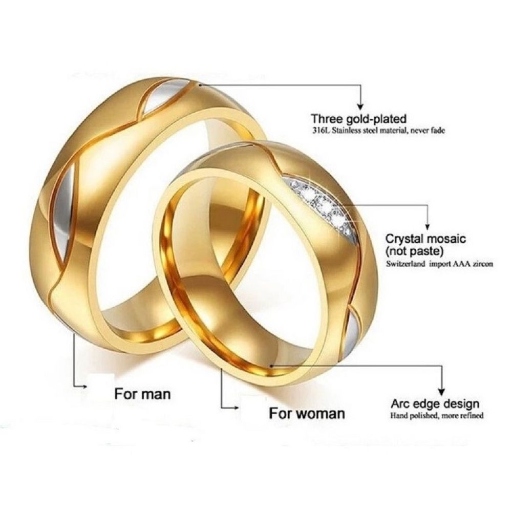 Anillo de Matrimonio Alianzas Mujer Bañado Oro 18K Aro Genieka Forever  Talla 7 I Oechsle - Oechsle