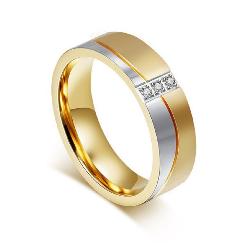 Anillo de Matrimonio Alianzas Mujer Bañado Oro 18K Aro Genieka Gold Dream Talla 7