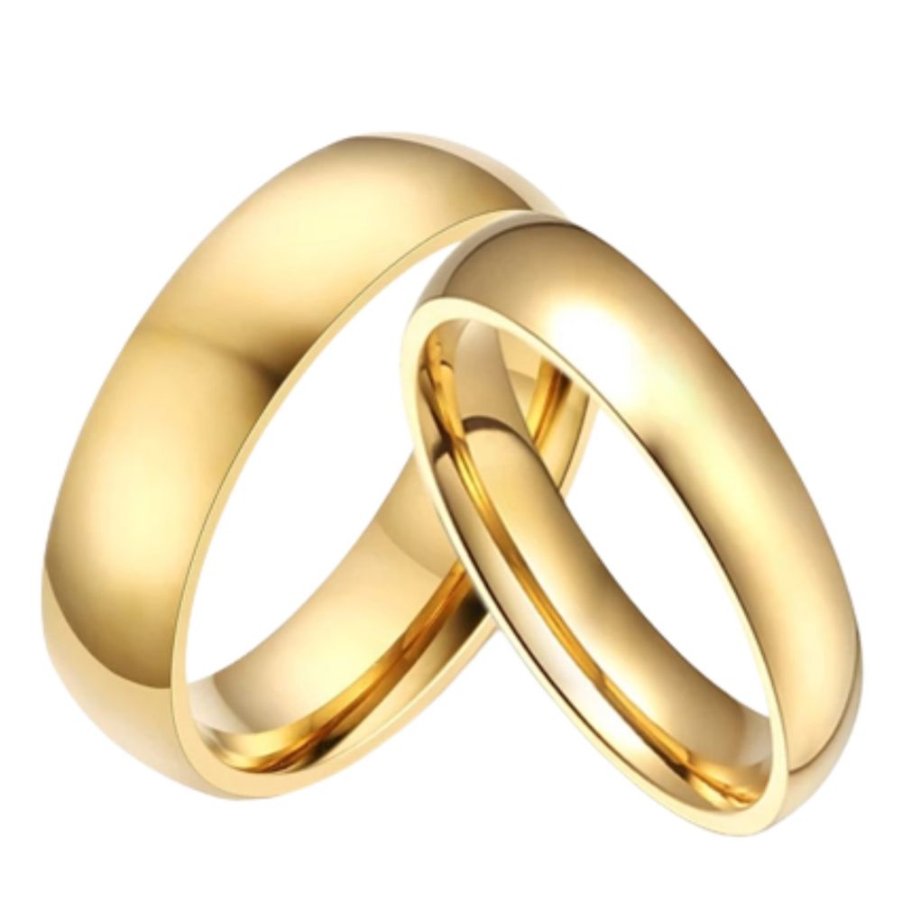 Anillo de Matrimonio Alianzas Hombre Ba ado Oro 18K Aro Genieka