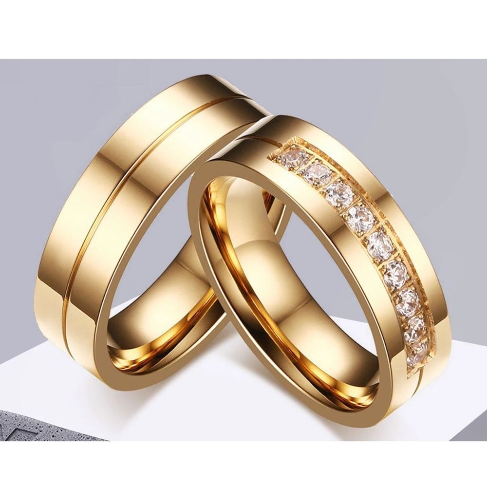 Anillo de Matrimonio Alianzas Hombre Ba ado Oro 18K Aro Genieka