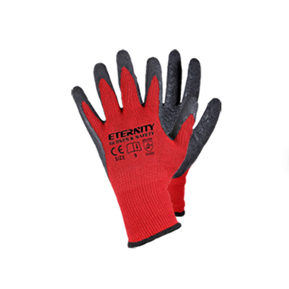 Guante Eternity Multiflex Palma de Latex Rojo Talla 9 por 3 Pares