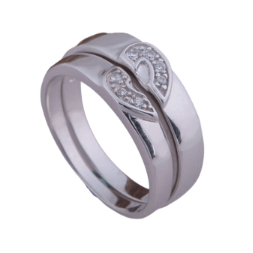 Anillo de Matrimonio Alianzas Hombre Bañado Plata S925 Aro Genieka Corazón Talla 10