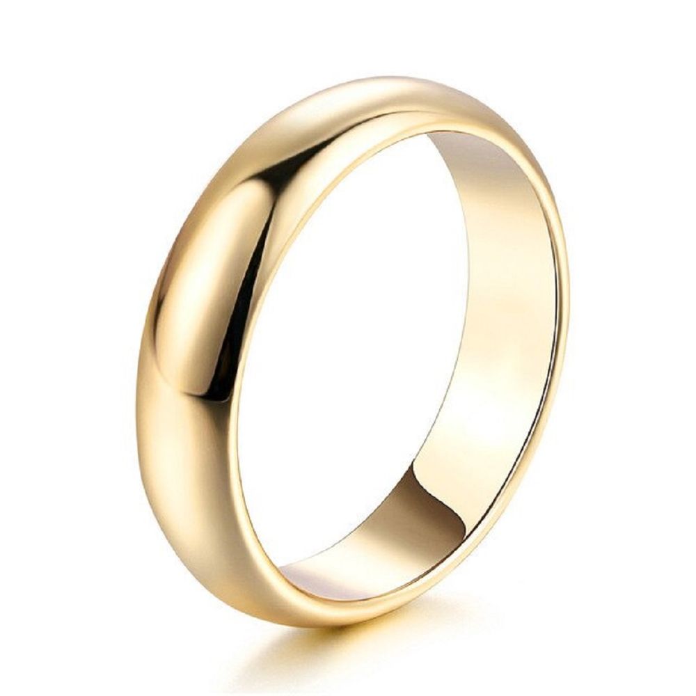 Anillo de Matrimonio Alianzas Mujer Bañado Oro 18K Aro Genieka Classic Talla 9