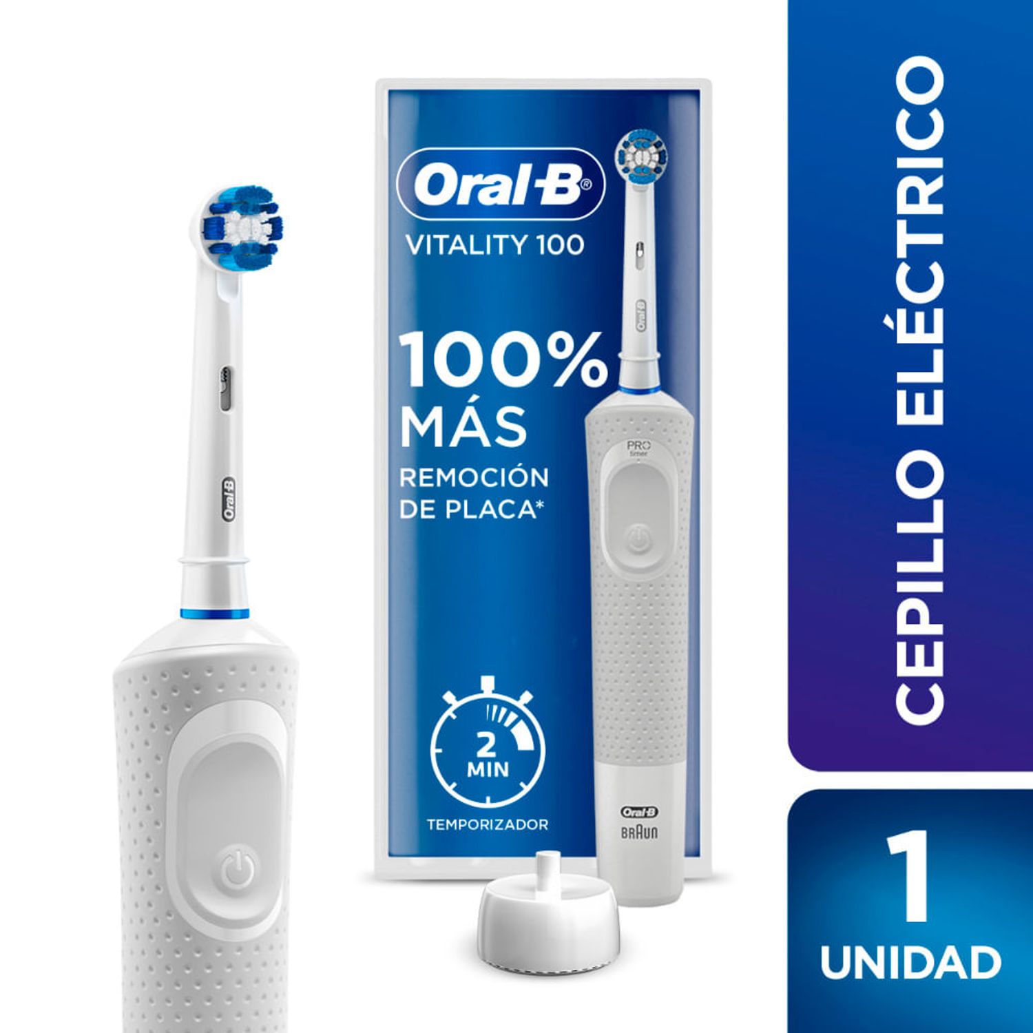 Cepillo de Dientes Eléctrico Oral-B Vitality 100 - Caja 1 UN