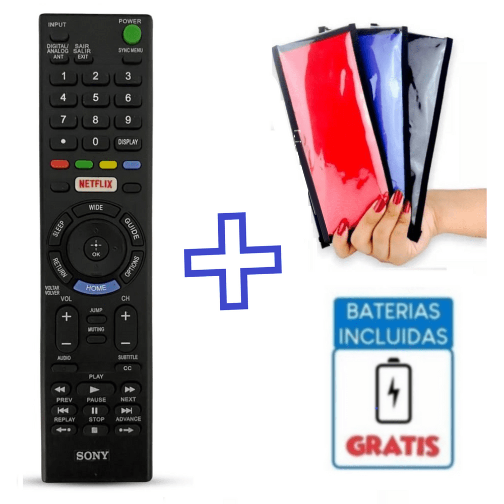 Control Remoto Sony Bravia Smart tv Netflix + Funda