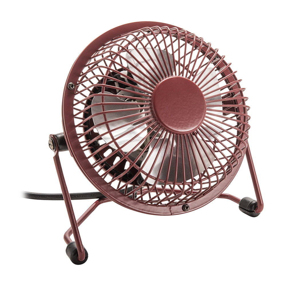 Ventilador Mini 10cm Metal 15w Rojo Equation