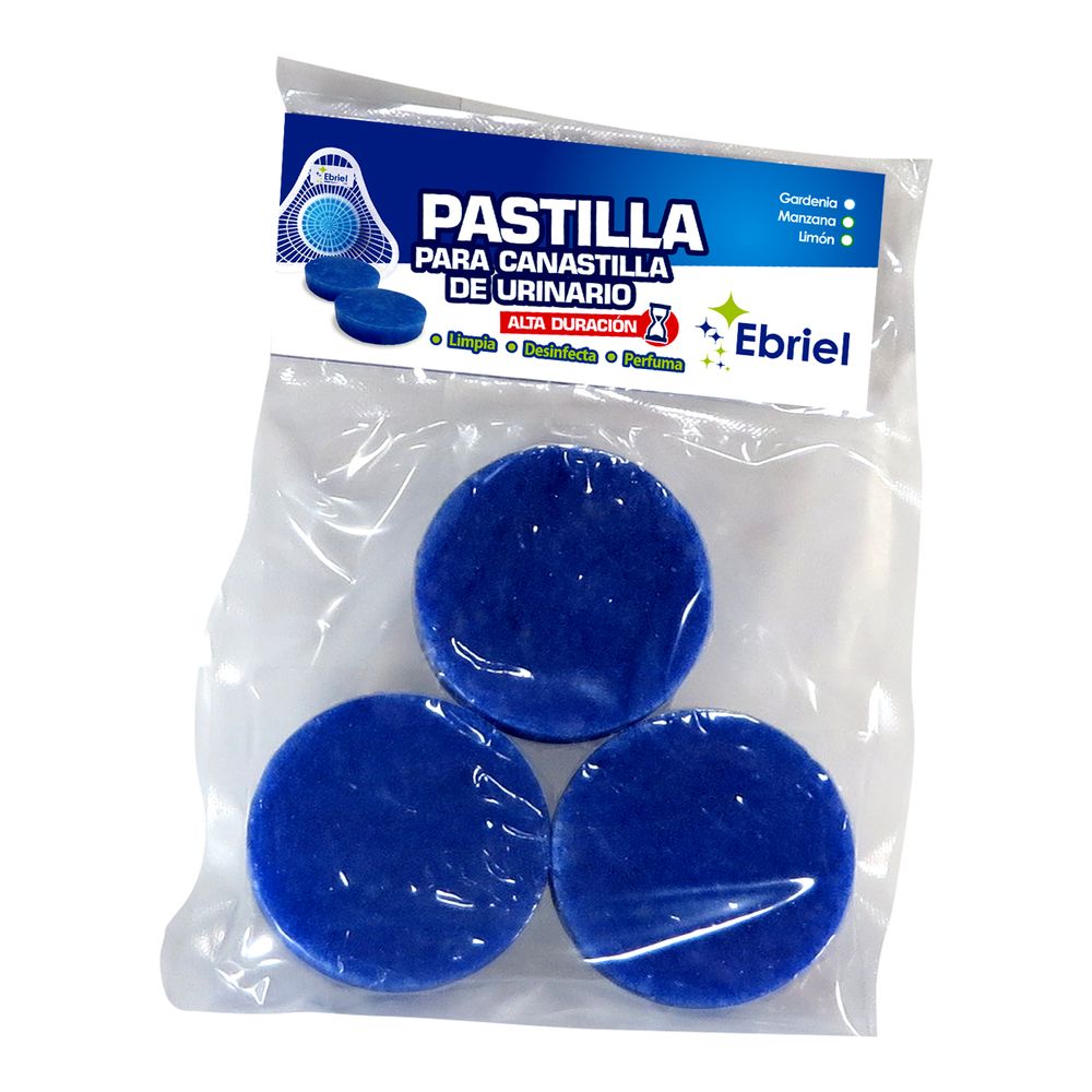 Pastilla para Canastillas de Urinario Ebriel 3 Und. Aroma Lavanda