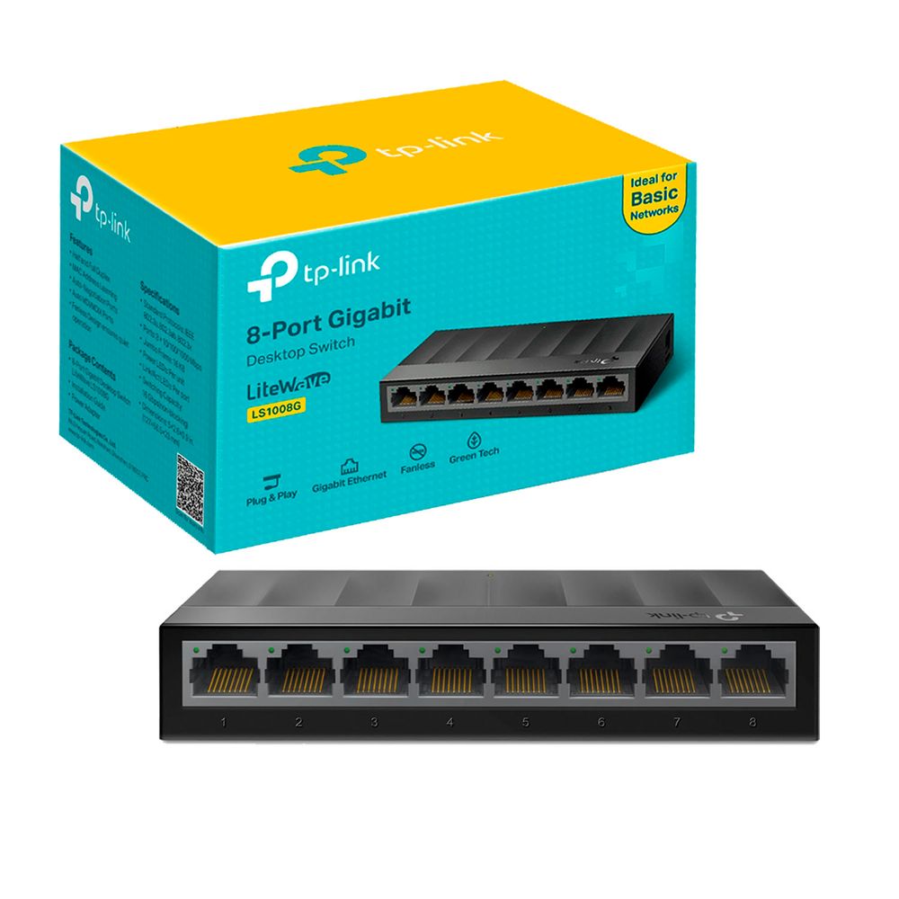 Switch Ls1008g Tp Link con 8 Puertos 10,100,1000 Mbps
