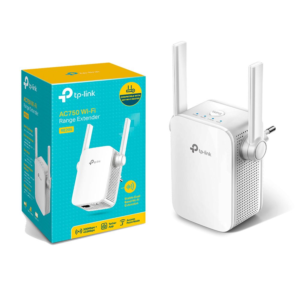Extensor de Rango Re205 Tp Link Wifi Ac750 Doble Banda