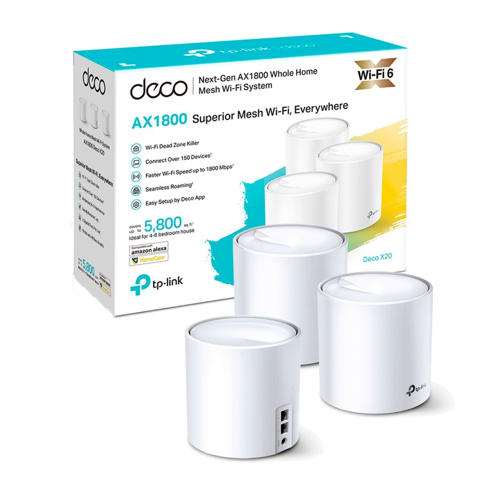 Mesh Sistema Wifi 6 Deco X20 3 Pack Tp Link Ax1800