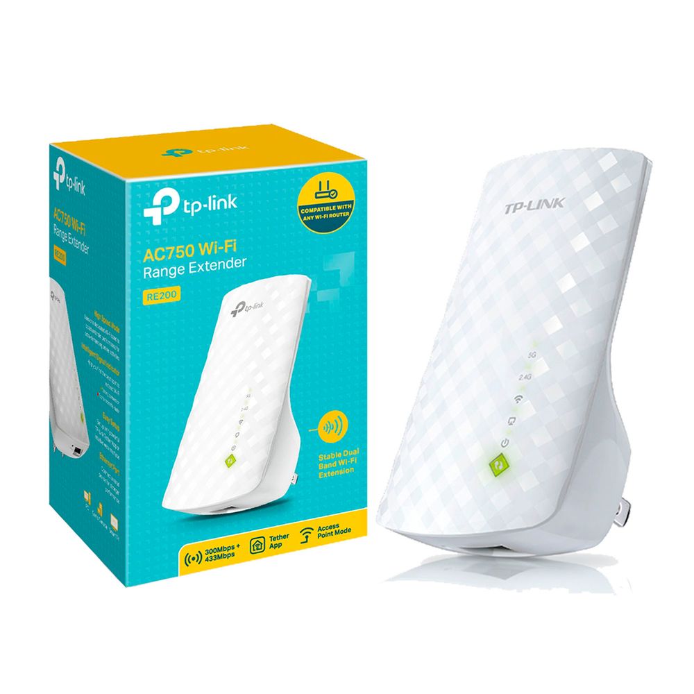 Extensor de Rango Re200 Tp Link Wi Fi 5 Ghz 2,4 Ghz Ac750