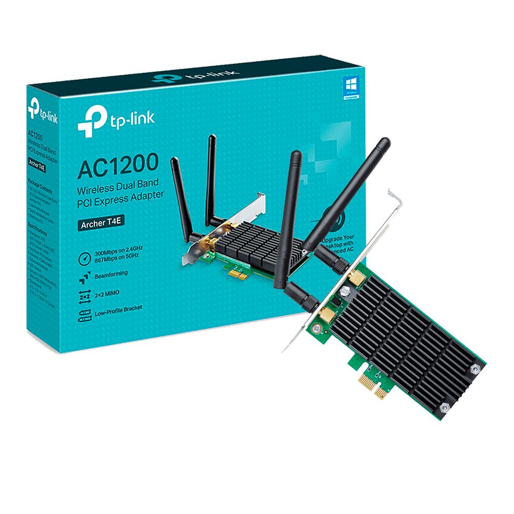 Adaptador Pci Express Archer T4e Tp Link Doble Banda Ac1200