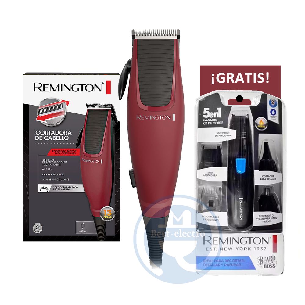 Súper Oferta Remington Cortadora de Cabello HC1095 y Kit Personal Gratis