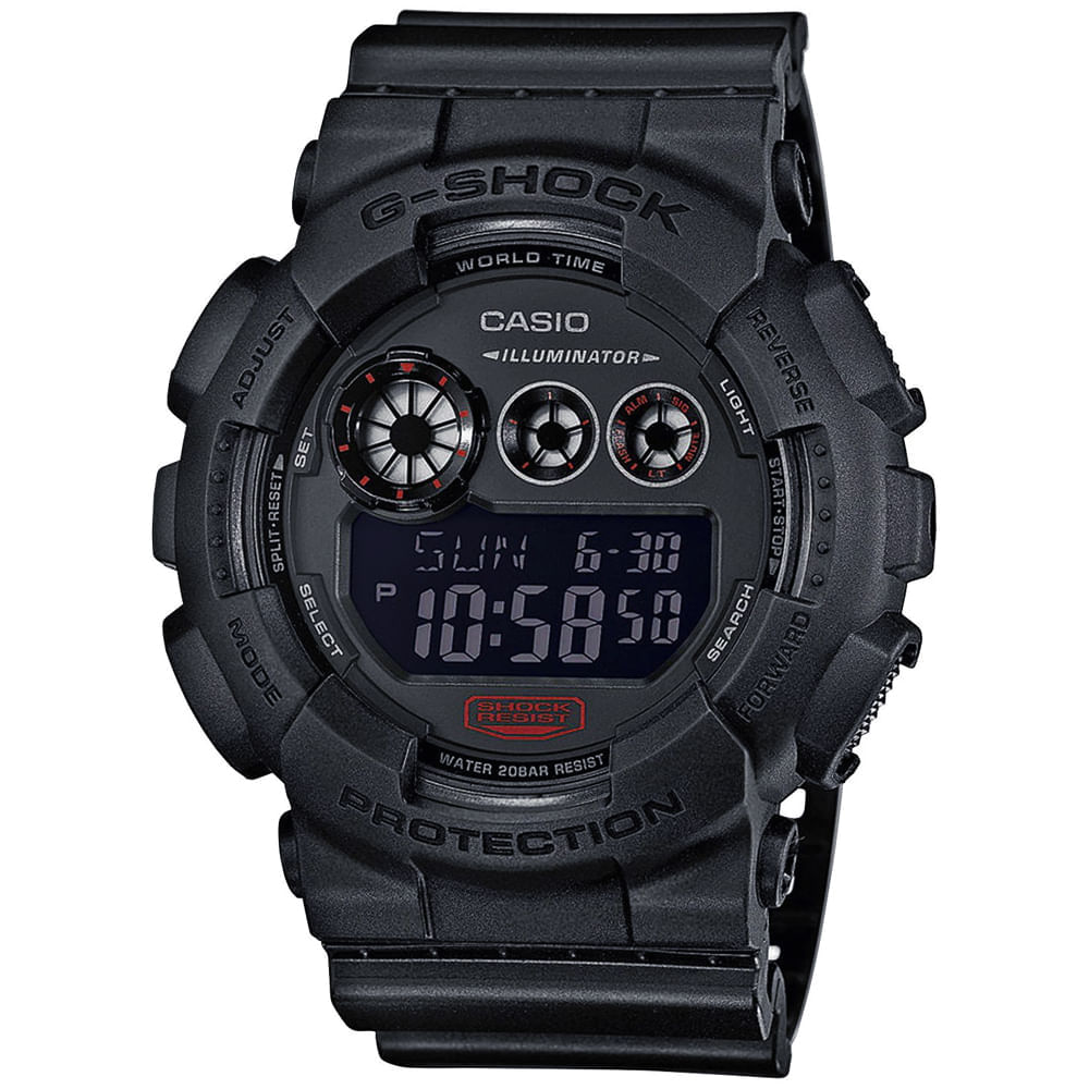 Reloj Casio G-Shock GD120MB-1 Digital Acuático Luz Led Resina Negro