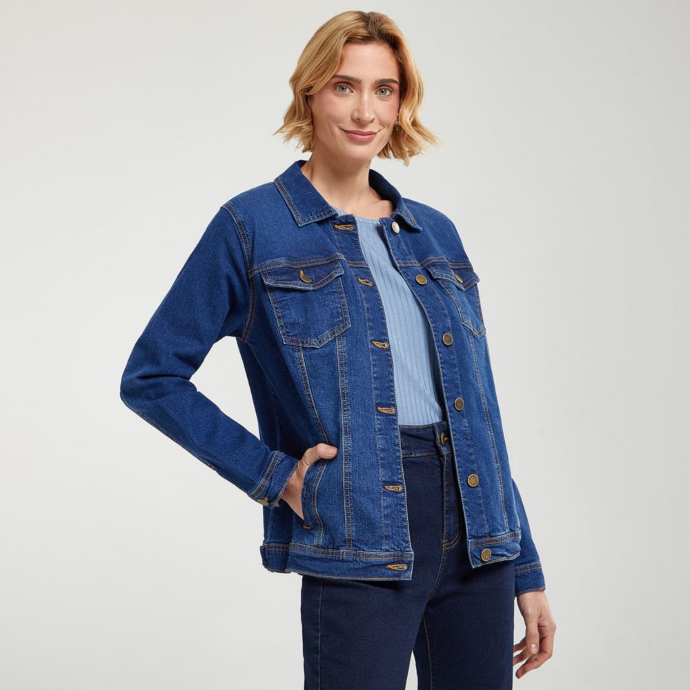 Casaca Madison Mujer Denim Oechsle.pe Oechsle