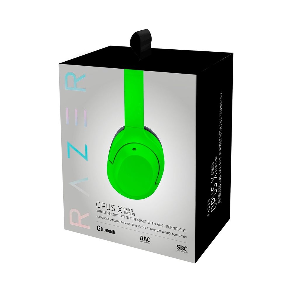 Audifono Gamer C/Microf Razer Opus X BT Noise Inalambrico Bluetooth Cancellation Verde Edicion