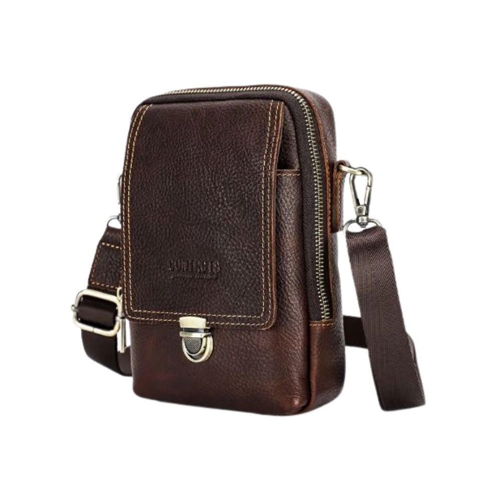 Morral Hombre de Cuero Contacts Marron