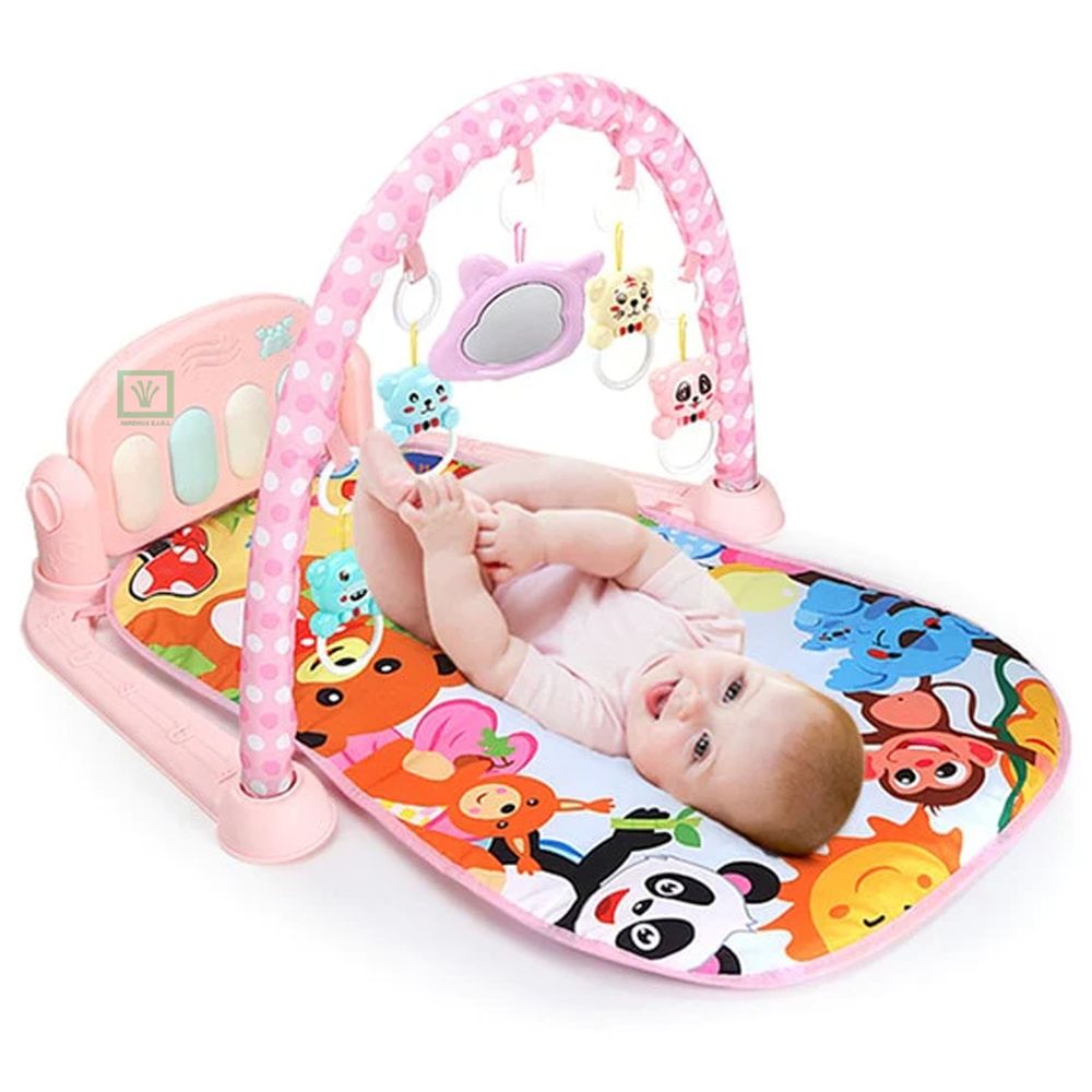 Gimnasio Piano Para Bebé Con Luces y Música Panda Rosado I Oechsle