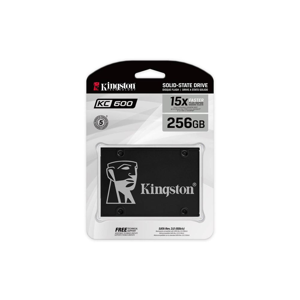 Disco Duro Estado Solido Kingston KC600, 256gb, Sata 6.0 Gbps, 2.5", 7mm
