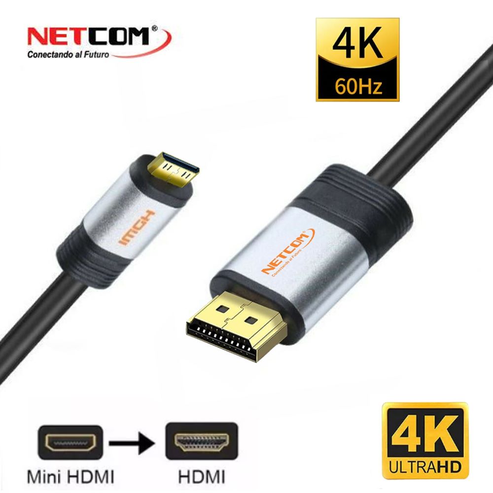 CABLE MICRO HDMI A HDMI DE 5 METROS ULTRA HD 4K 60HZ NETCOM
