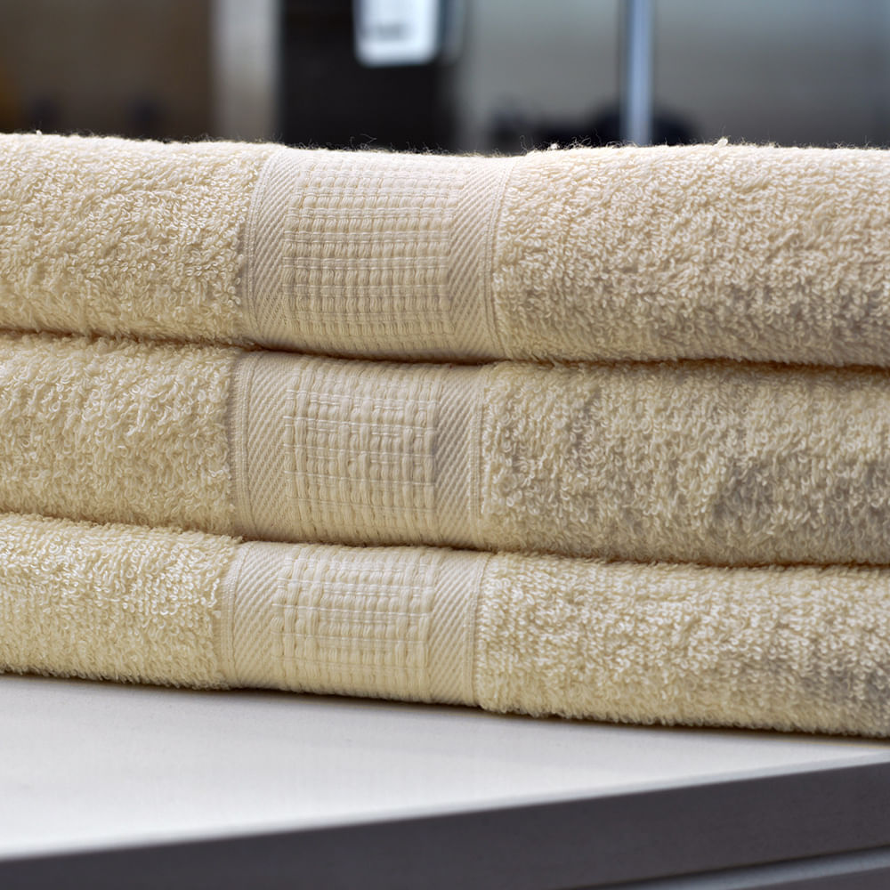 Toalla de Baño 140 x 70 Multitoallas Crema de 400 Gr