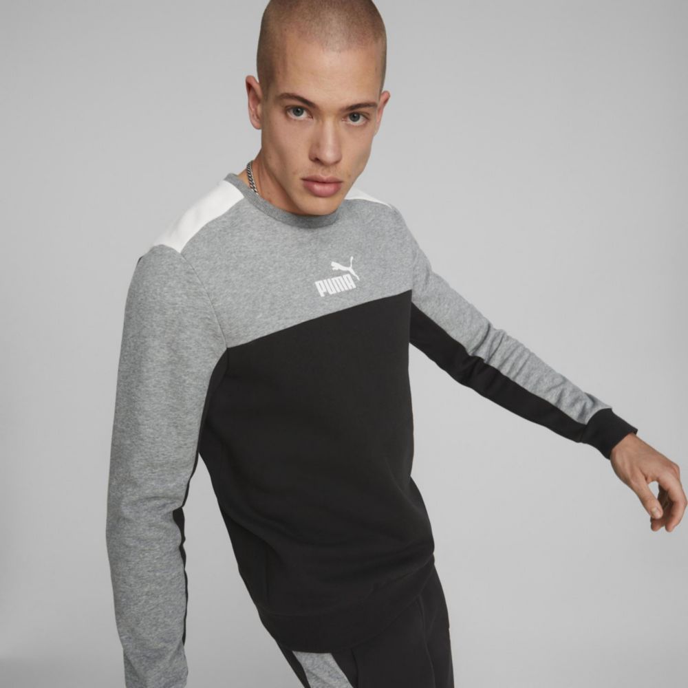 Polera Deportiva para Hombre Puma 670261 01 Ess+ Block Crew Fl