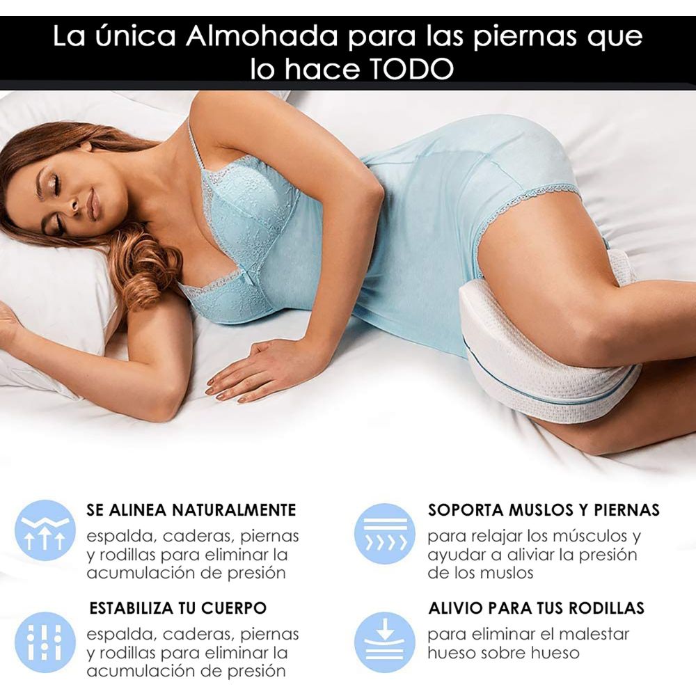 Almohada Ergonómica de Piernas y Rodilla para Dormir de Lado I Oechsle -  Oechsle