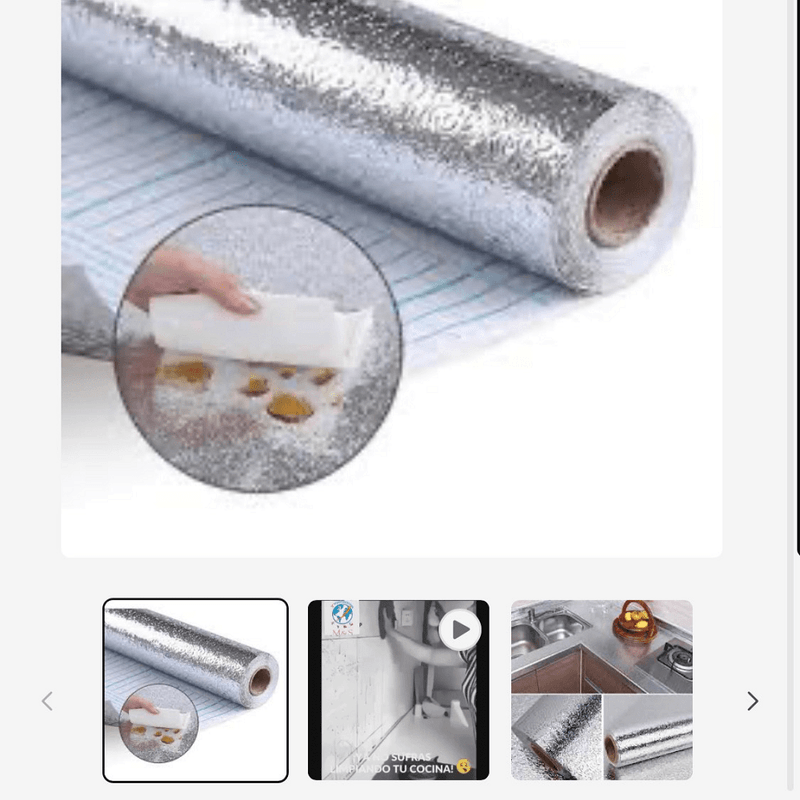 Papel Aluminio Adhesivo 60cm x 2 metros - Promart