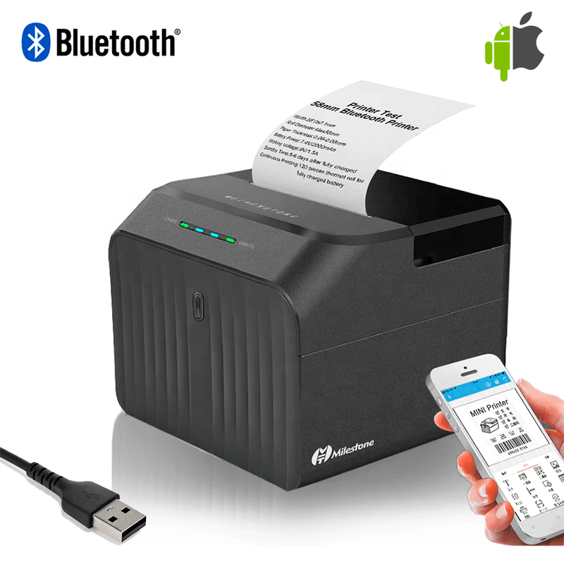 Mini Impresora Térmica Portátil Recargable Bluetooth + rollo rosado I  Oechsle - Oechsle