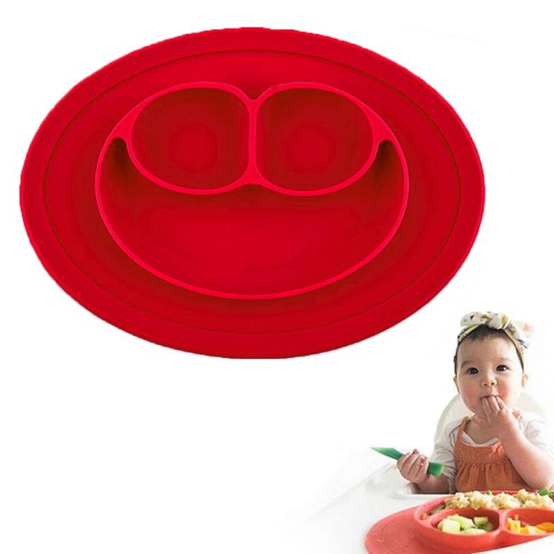 Cuenco De Silicona Con Cuchara Rojo Para Bebe I Oechsle - Oechsle