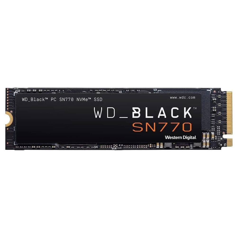 Disco Sólido SSD WD Black 1TB SN770 NVMe Gaming Gen4 PCIe - WDS100T3X0E