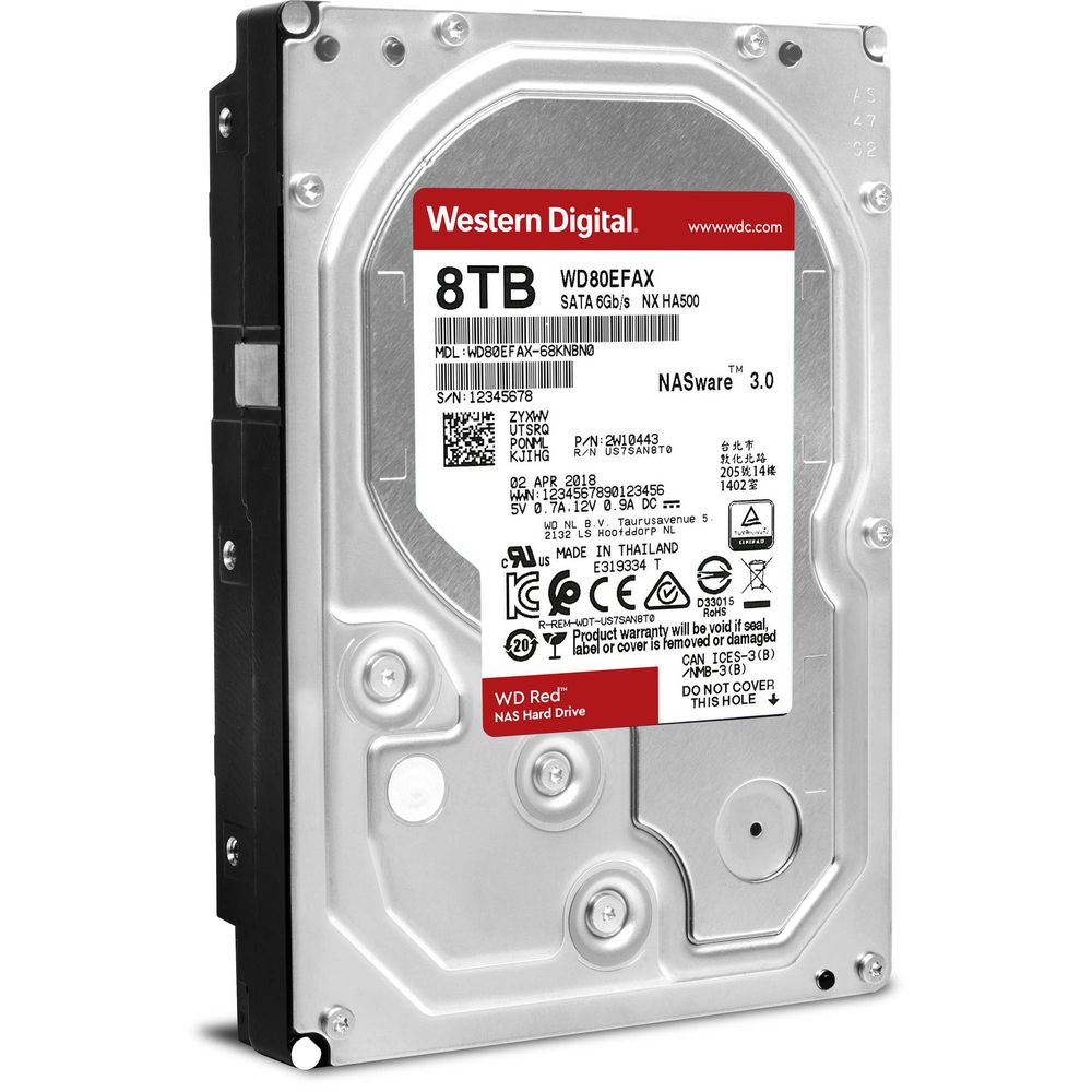 Disco Duro NAS WD 8TB Red 7200 RPM Sata III 3.5"" HDD OEM - WD80EFBX