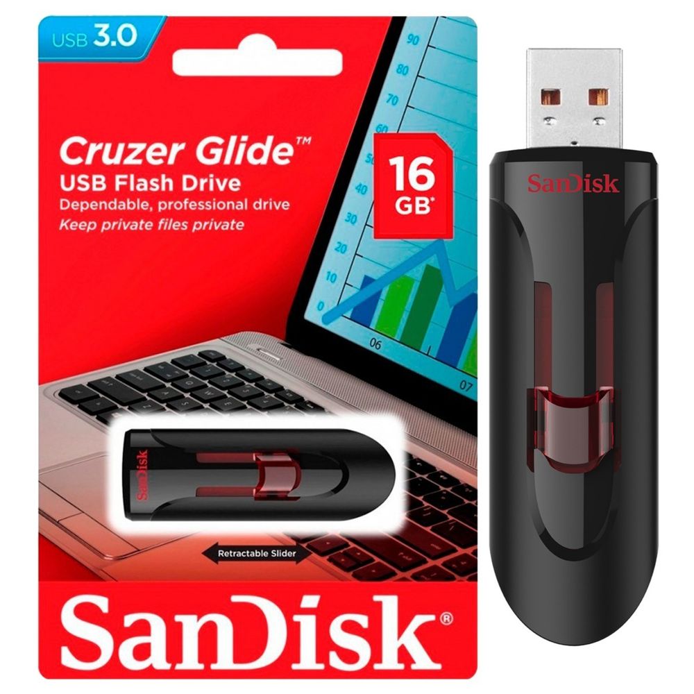 Memoria USB Flash SanDisk 16GB Cruzer Glide - SDCZ600-016G-G35