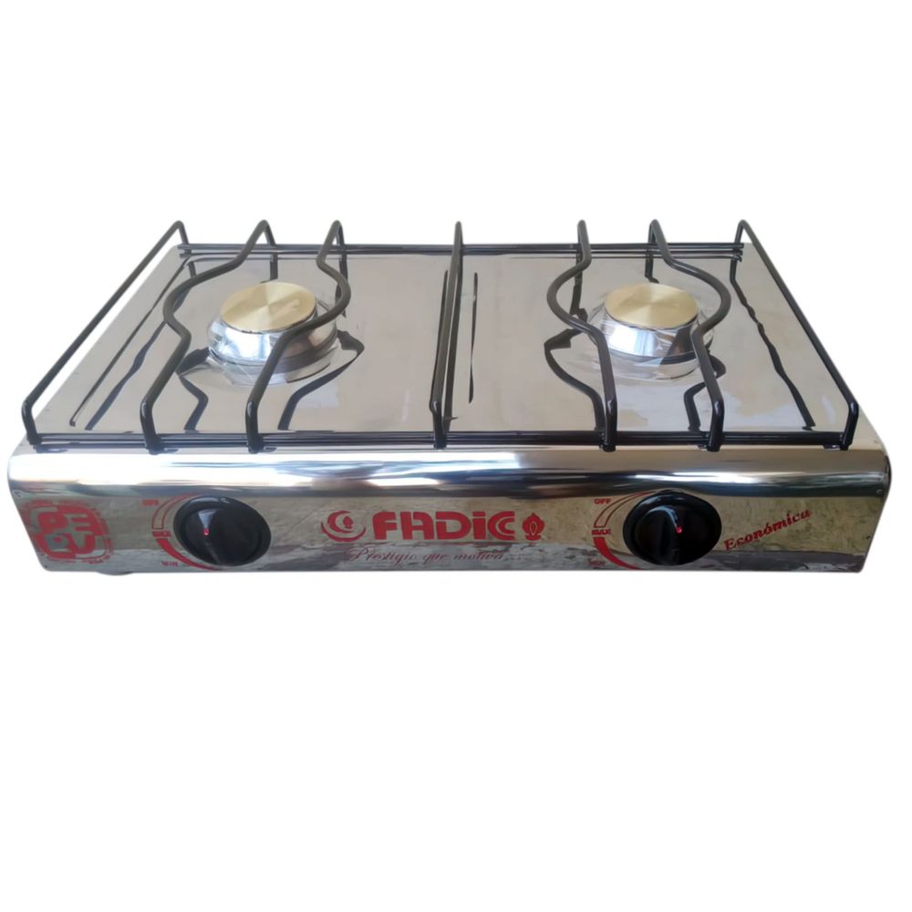 Cocina de Mesa 2 Hornillas total acero inoxidable Marca Fadic