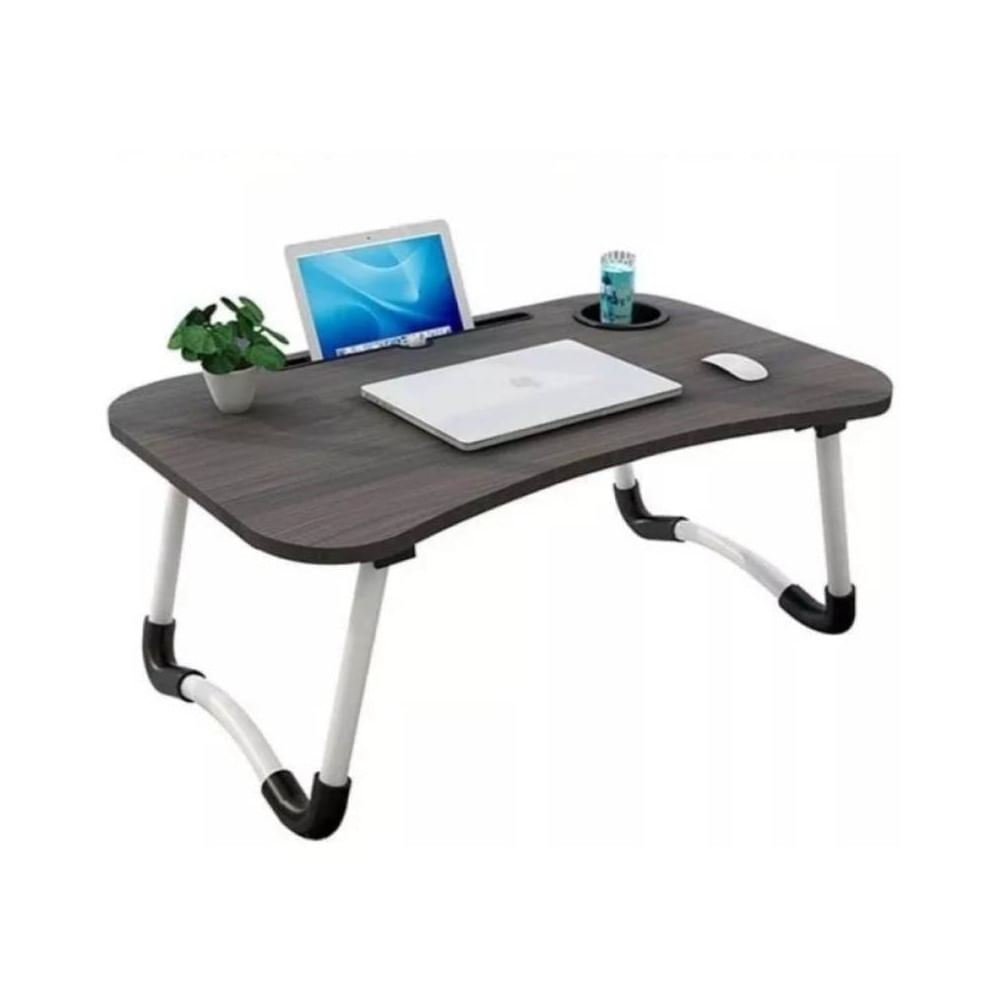 Mesa plegable portátil Rosada para Laptop con Ranura y Posavasos Negro I  Oechsle - Oechsle