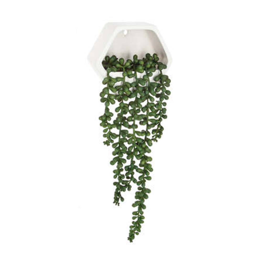 Planta Artificial Atmosphera Colgante de Pared Blanco Poliéster 14 cm