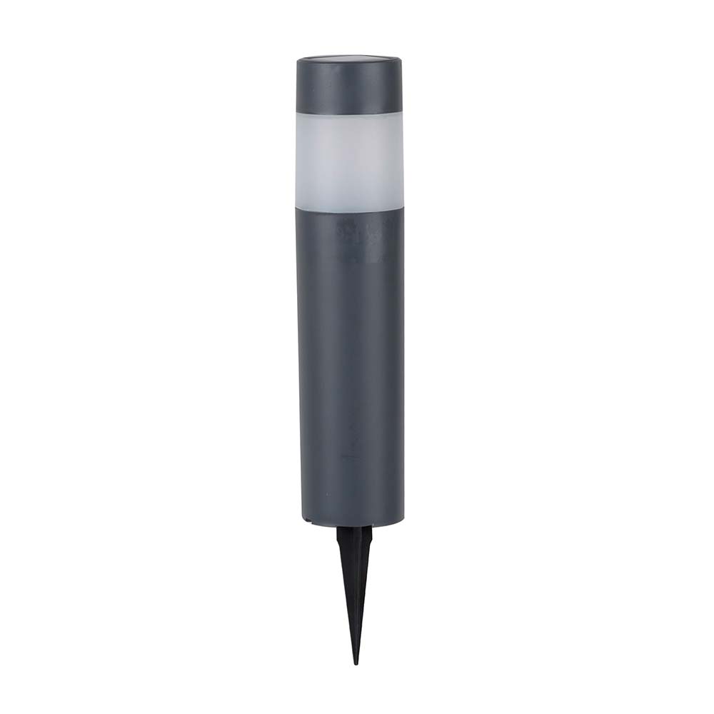 Estaca Mini Faro Plástico Luz Calida 39cm Gris Inspire X2