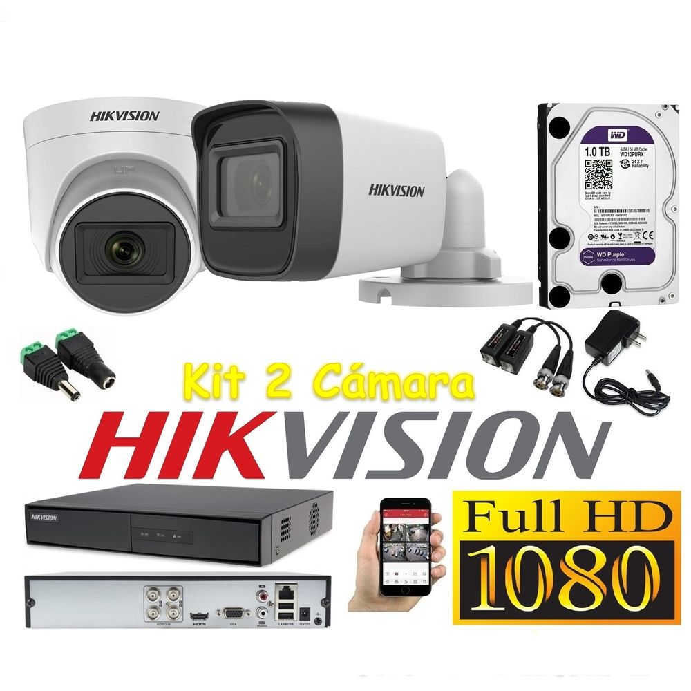 kit 1 Cámaras Seguridad Domo Interior FULLHD Hikvision I Oechsle - Oechsle