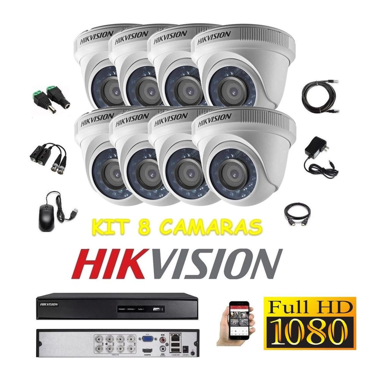 kit 1 Cámaras Seguridad Domo Interior FULLHD Hikvision I Oechsle - Oechsle