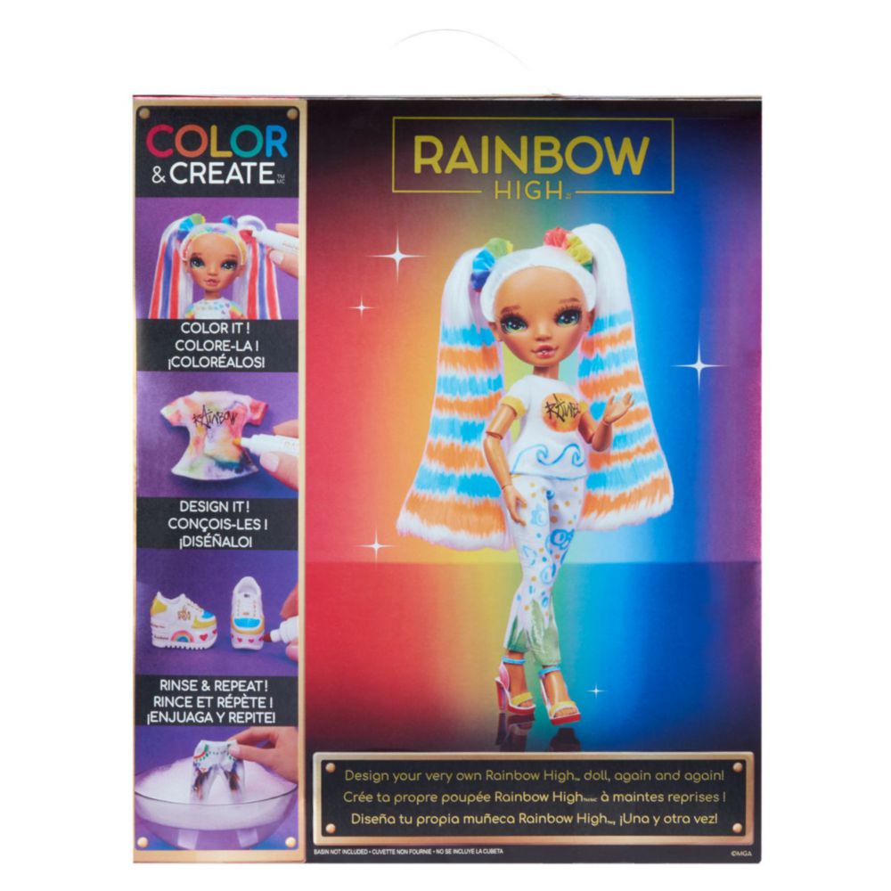 Rainbow high Color & Create Green Eyes Doll Multicolor