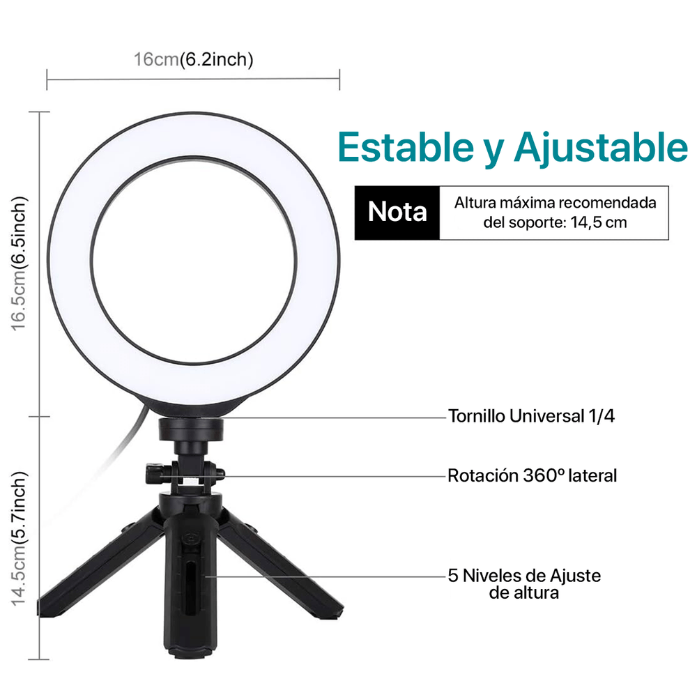 Aro de luz 16 cm hot sale