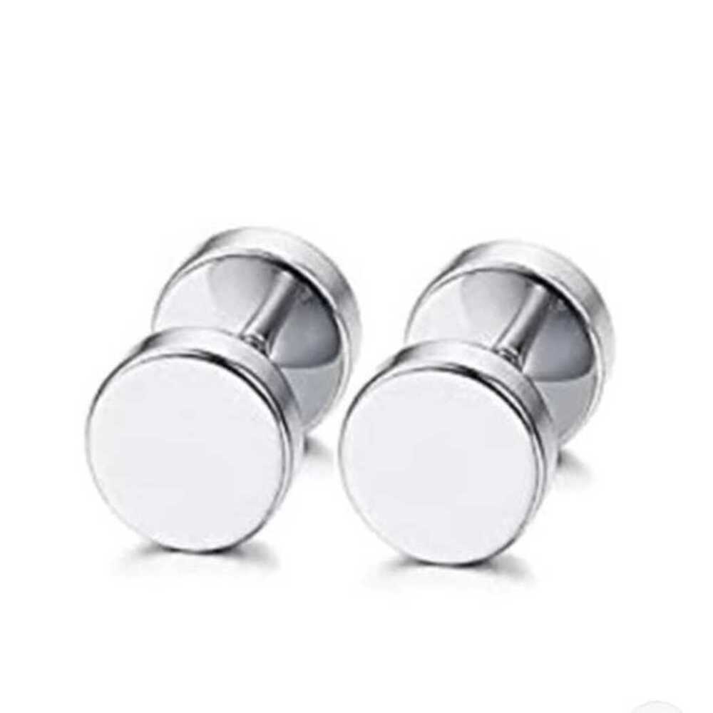 Aretes Piercing de Moda Unisex Punk Rock Plata