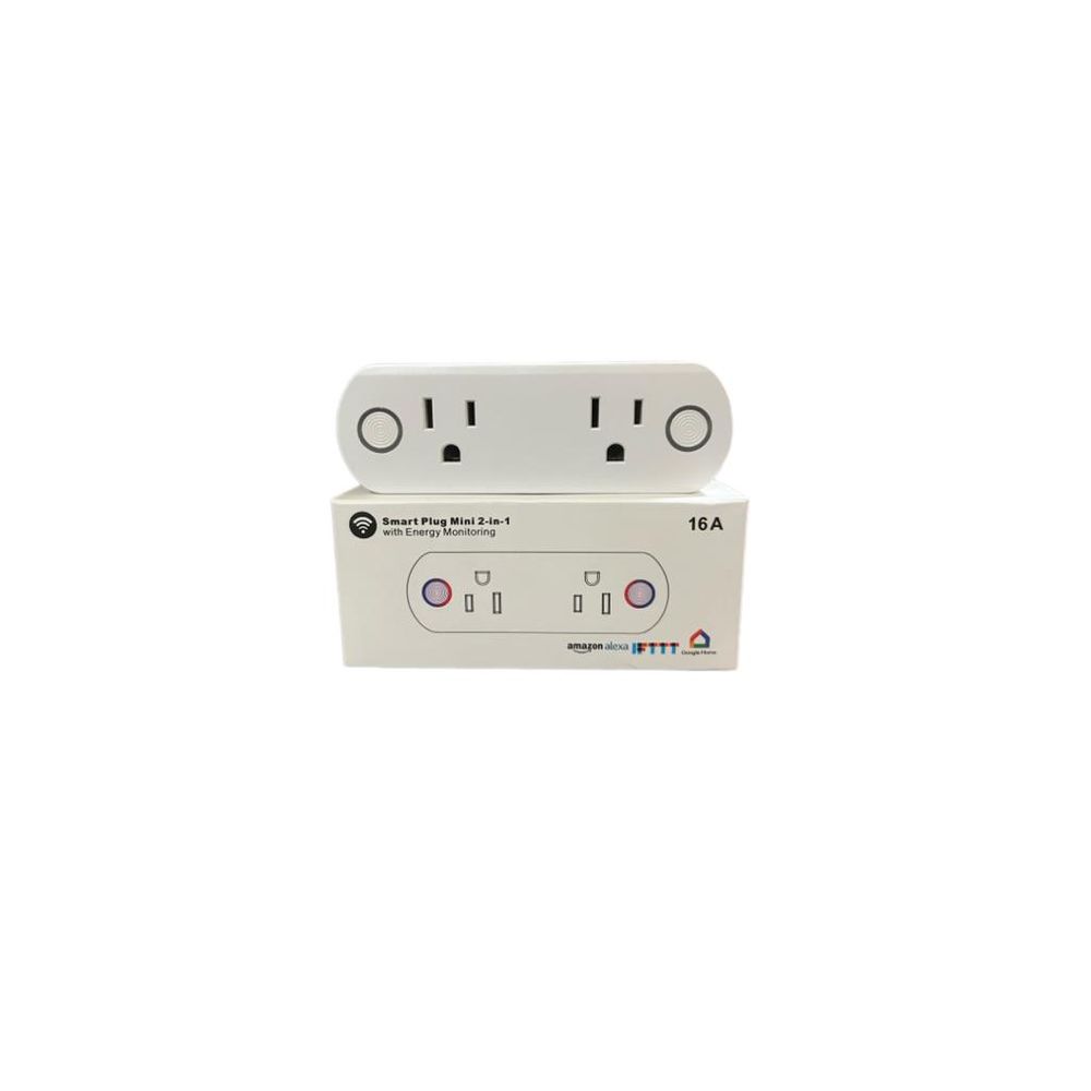 Enchufe Inteligente 2 en 1 Compatible Con ALEXA Control Por Separado