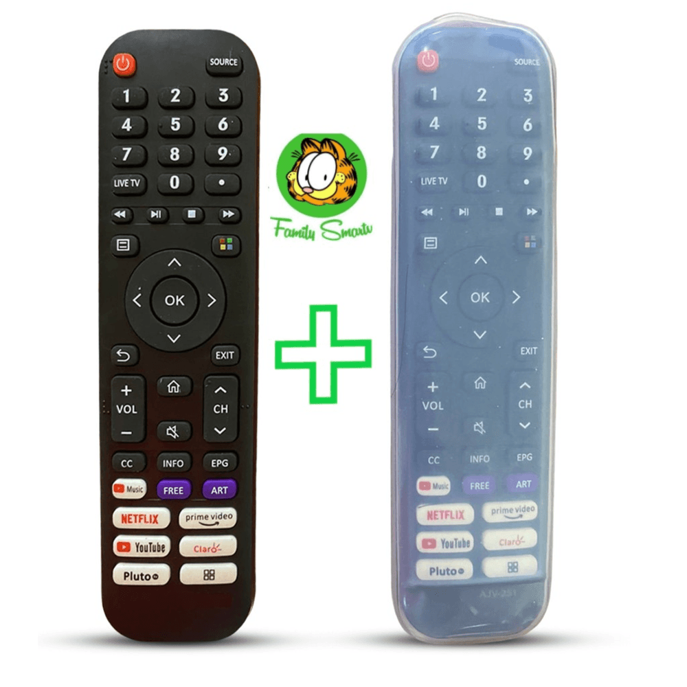 Control Remoto para Hisense Smart Tv + Funda Silicona Suave