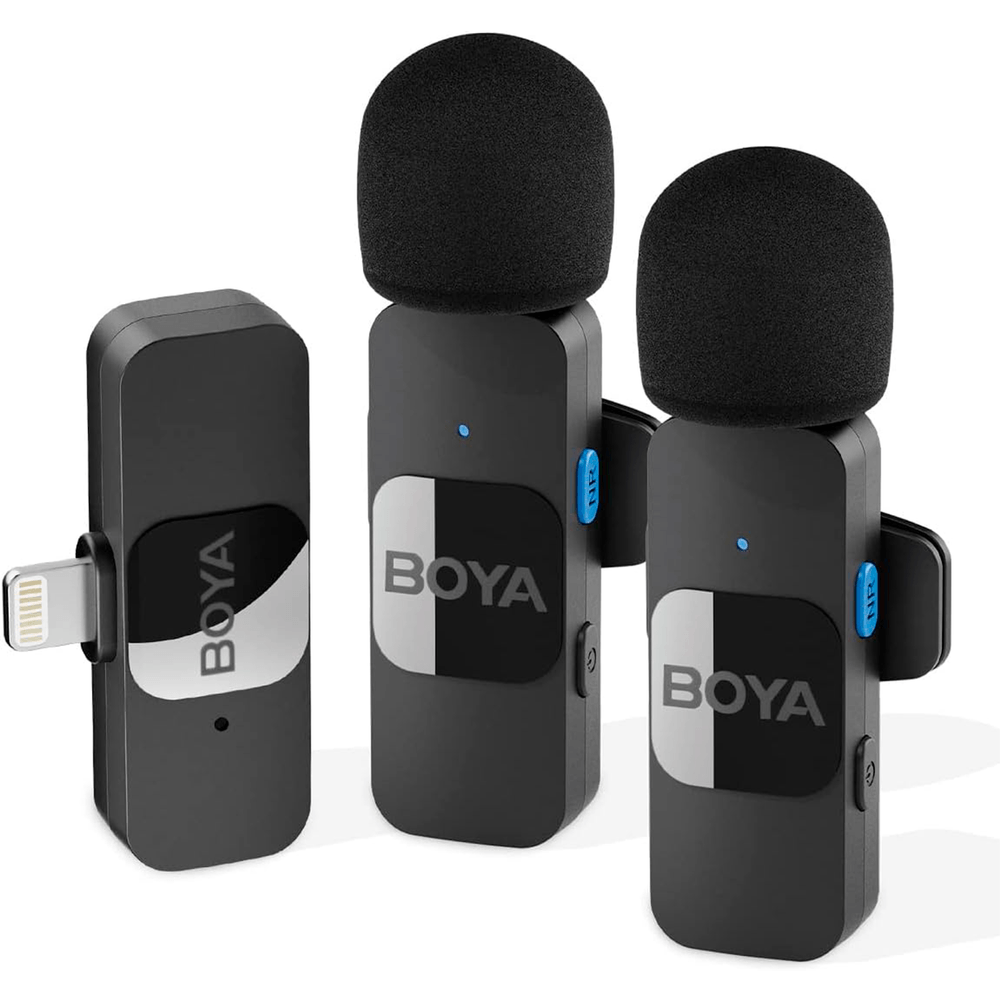 Micrófono Profesional para Iphone Inalámbrico Dual BOYA BY-V2 I Oechsle -  Oechsle