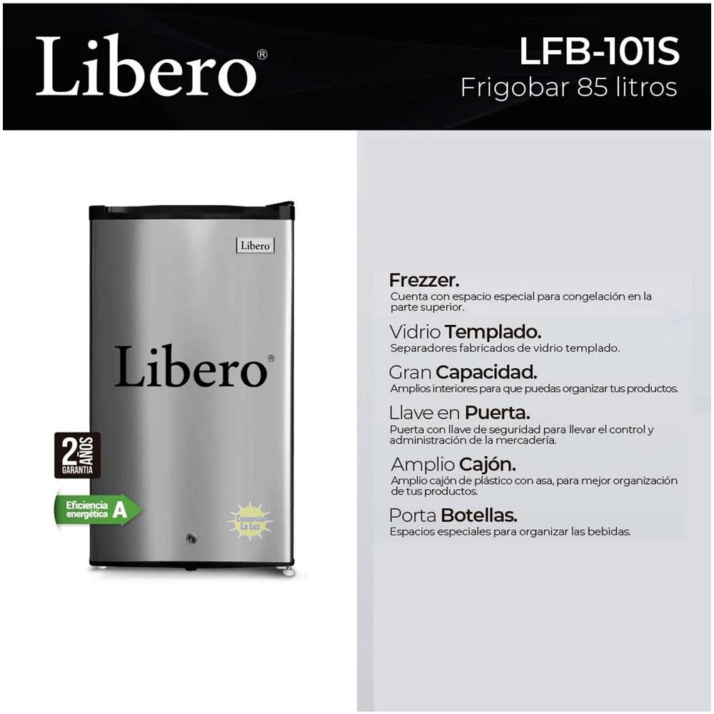 Frigobar Libero Style LFB-101S Inox 92 Litros I Oechsle - Oechsle