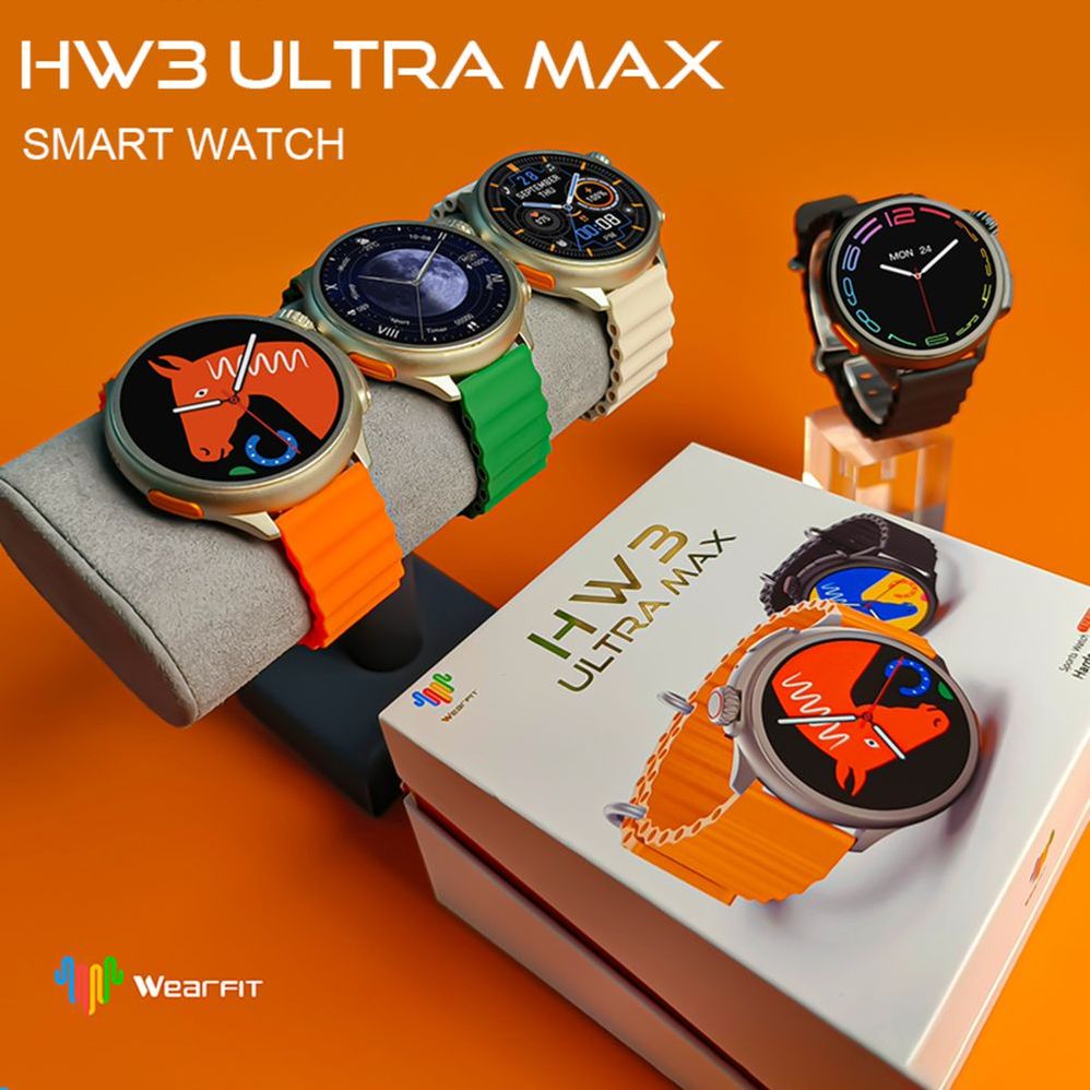 Smartwatch Reloj Inteligente HW3 ULTRA MAX NARANJA